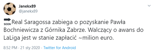 Bochniewicz za milion euro może trafić do klubu Z HISZPANII